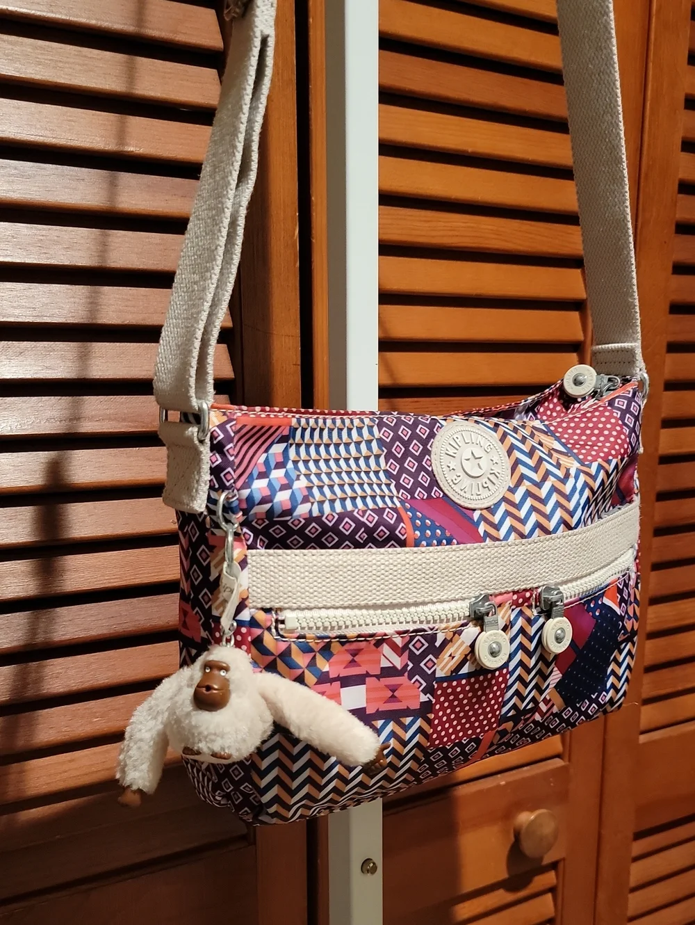 KIPLING ANGIE MULTICOLOR AND MULTIPLE PATTERN CROSSBODY BAG